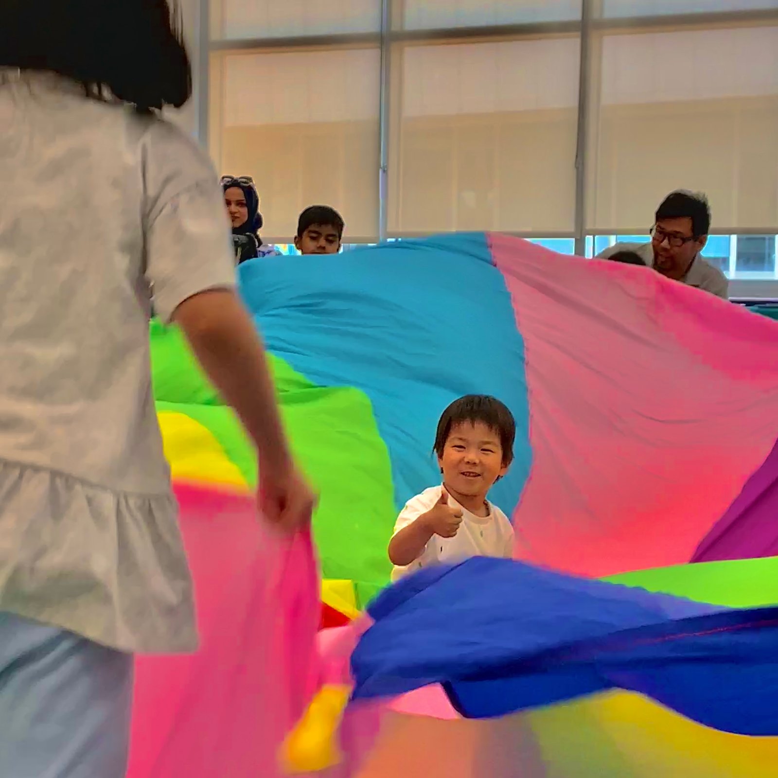 Children enjoying a colourful party activity
