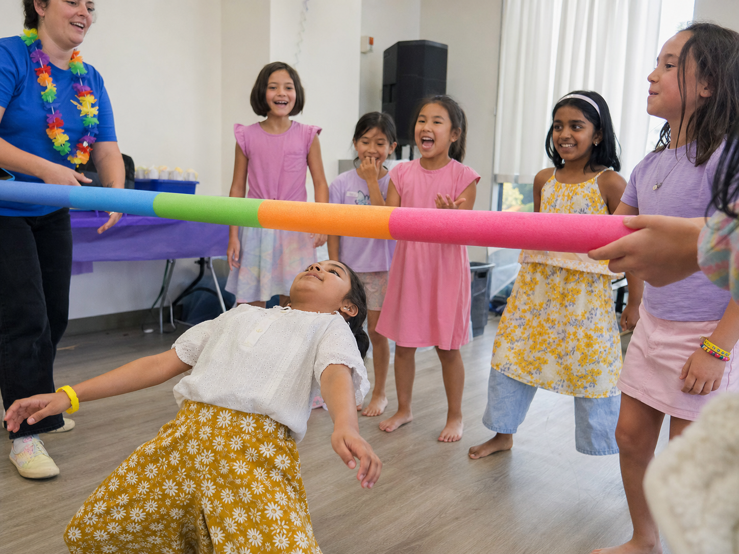 Children playing limbo